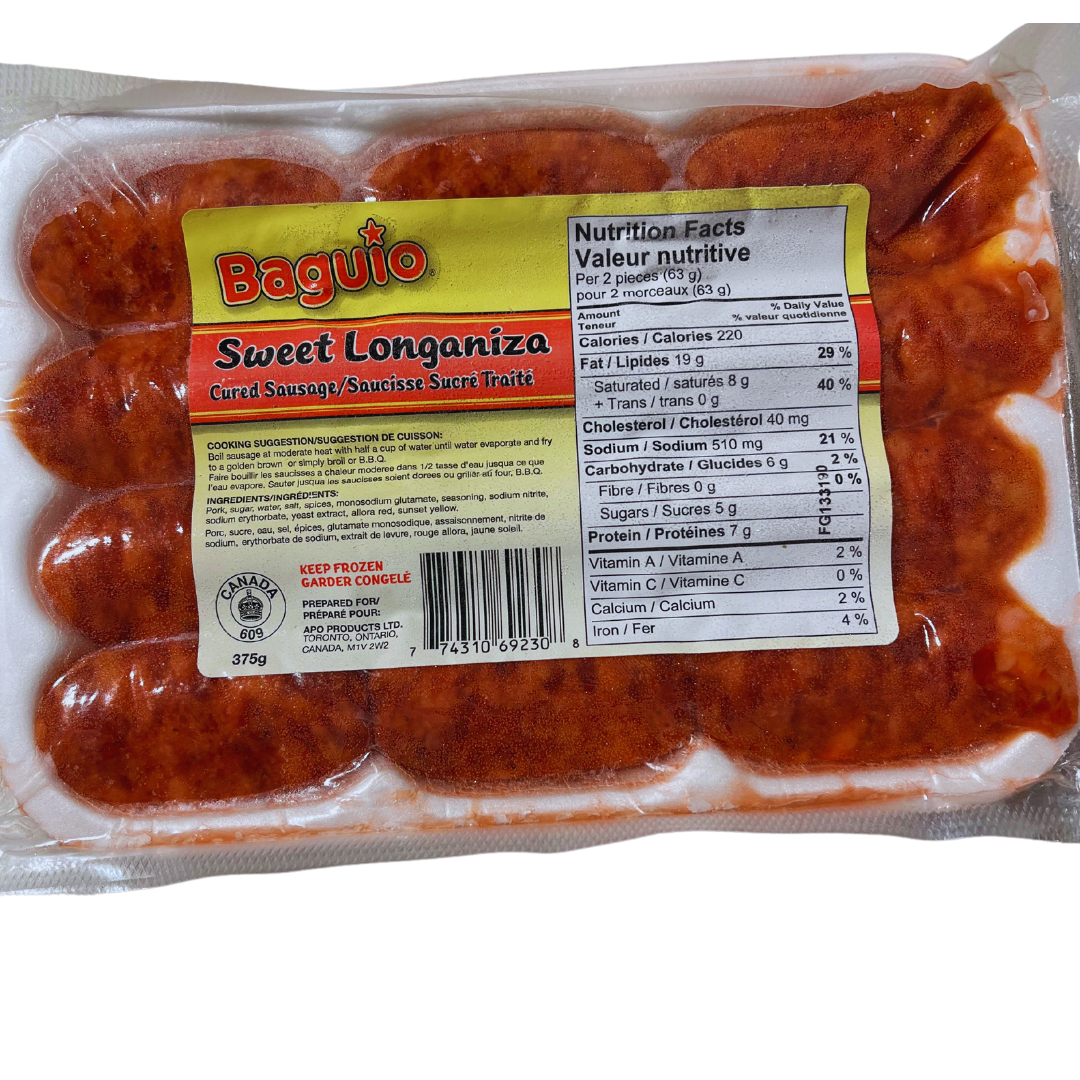 Longanisa -Bagiuo Sweet - 375g